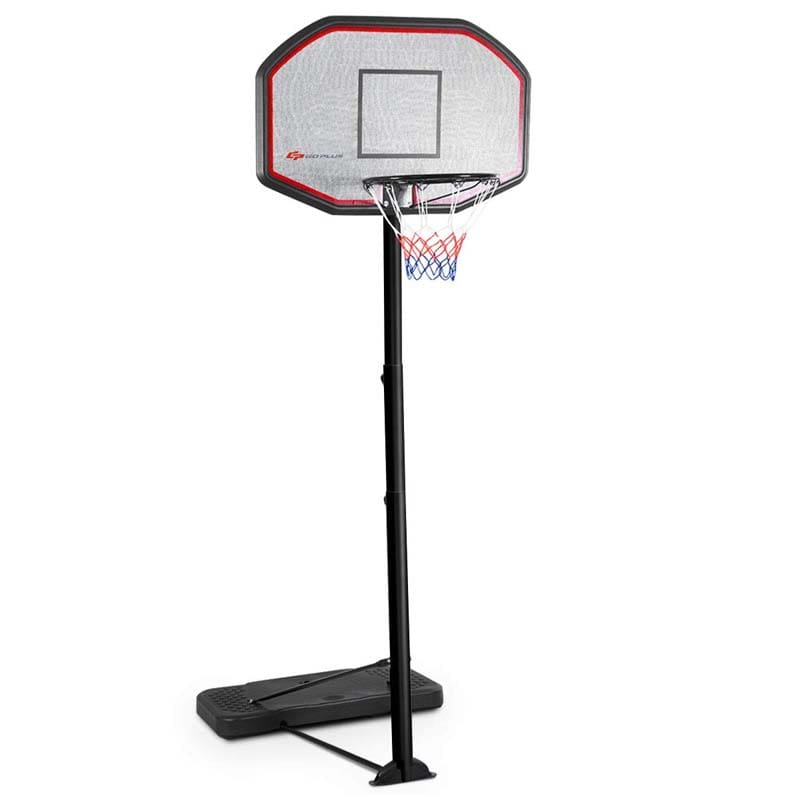 6.5-10FT Portable Basketball Hoop Outdoor Basketball Goal System with 43" Backboard & Fillable Base