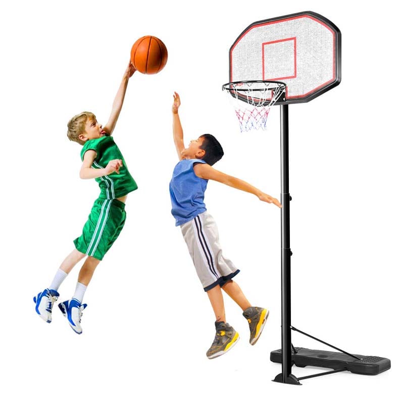6.5-10FT Portable Basketball Hoop Outdoor Basketball Goal System with 43" Backboard & Fillable Base