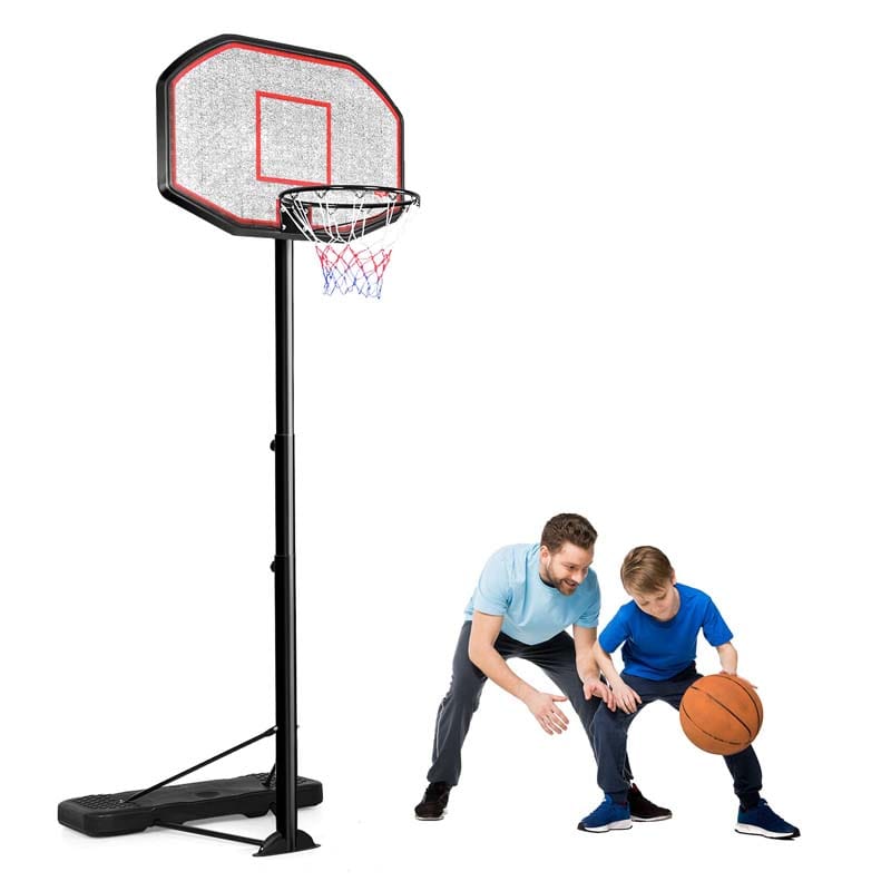 6.5-10FT Portable Basketball Hoop Outdoor Basketball Goal System with 43" Backboard & Fillable Base