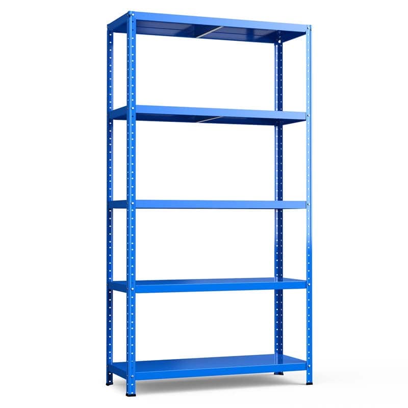 Blue 39" x 16" x 74" 5-Tier Heavy Duty Metal Storage Shelving Unit, Multi-Use Storage Racks Utility Shelves