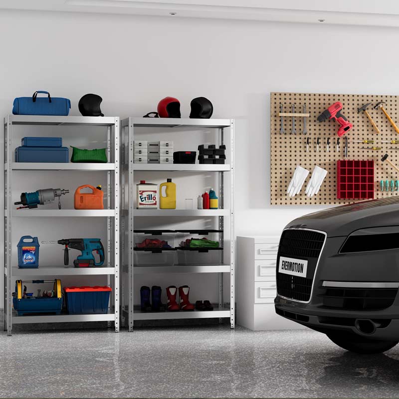 40" x 16" x 77.5" 5-Tier Heavy Duty Metal Storage Shelving Unit, 2860 lbs Load Capacity Adjustable Storage Racks