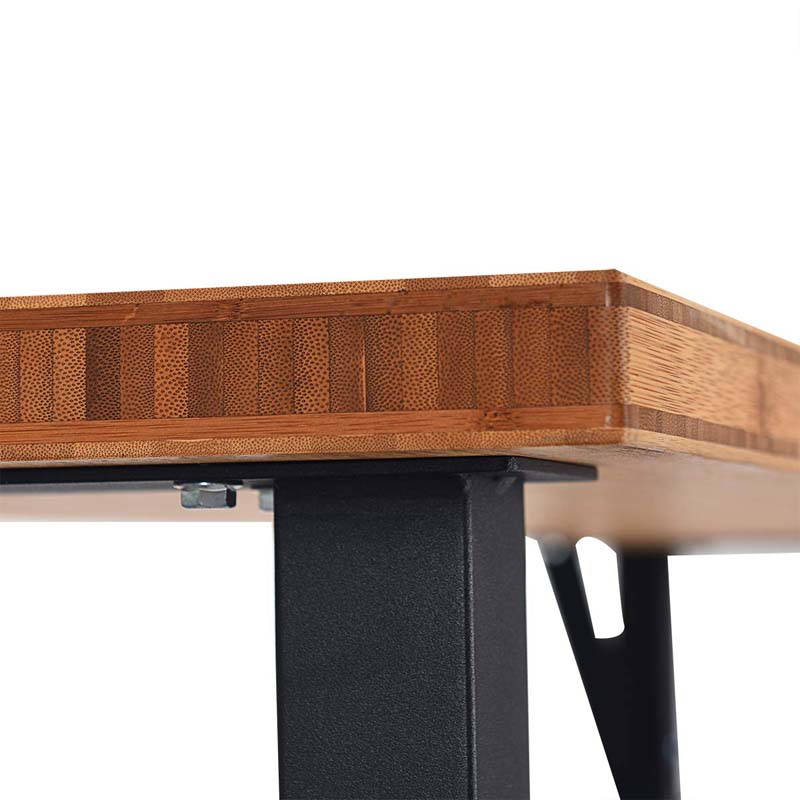 65" Bamboo Workbench for Garage Workshop, 1500 LBS Heavy-Duty Work Table Hardwood Workstation