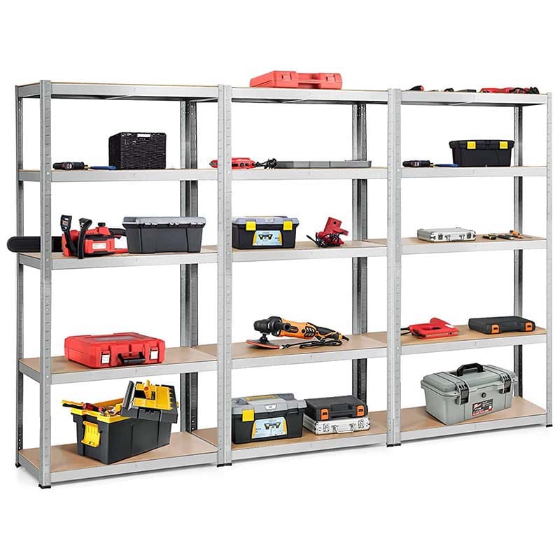 72" x 16" x 36" 5-Tier Storage Shelves Garage Shelving Units Adjustable Tool Utility Shelves Metal Storage Racks