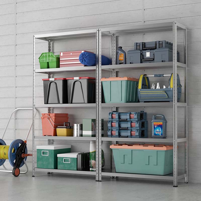 74" x 16" x 39" 5-Tier All Metal Storage Shelves Garage Shelving Units Tool Utility Shelves Adjustable Storage Racks