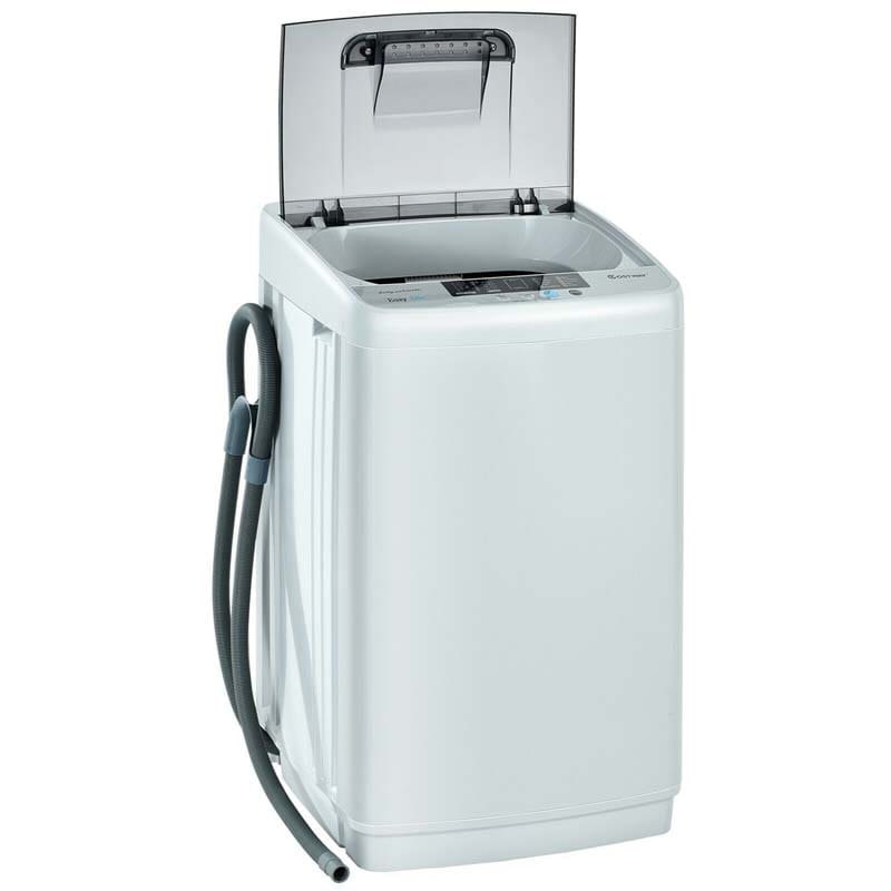 Full Automatic Portable Washing Machine with Drain Pump, 8.8 LBS 2-in-1 Top Load Washer Dryer Combo