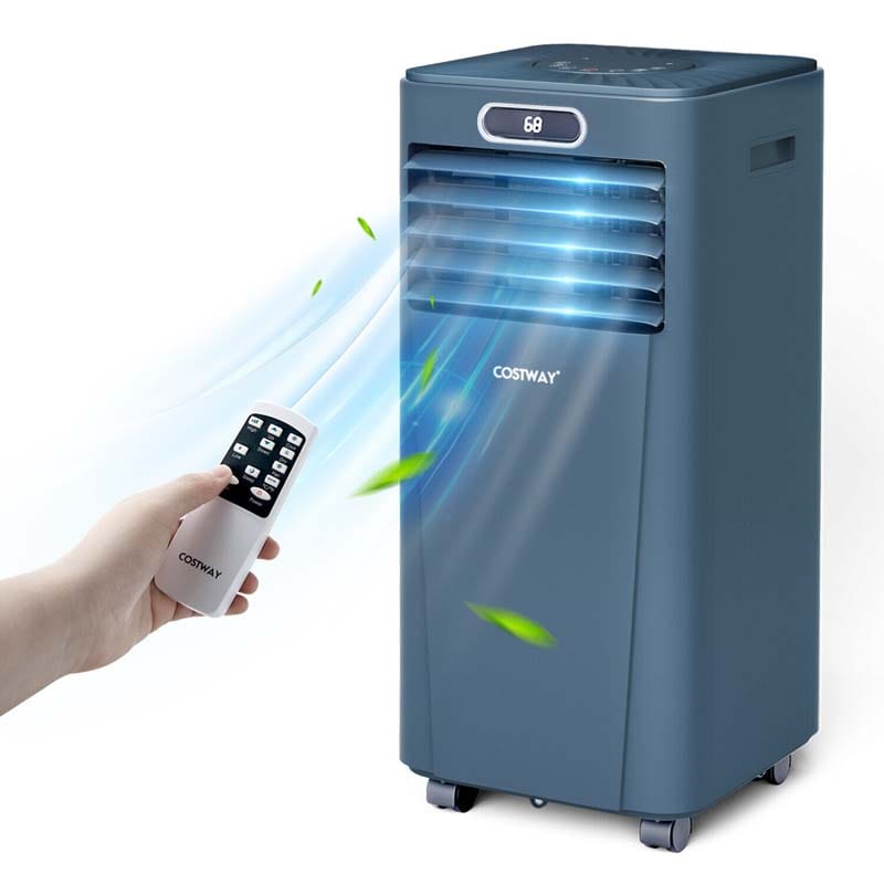 8000 BTU Portable Air Conditioner, 3-in-1 AC Unit, Fan & Dehumidifier with Remote, 24H Timer, Child Lock