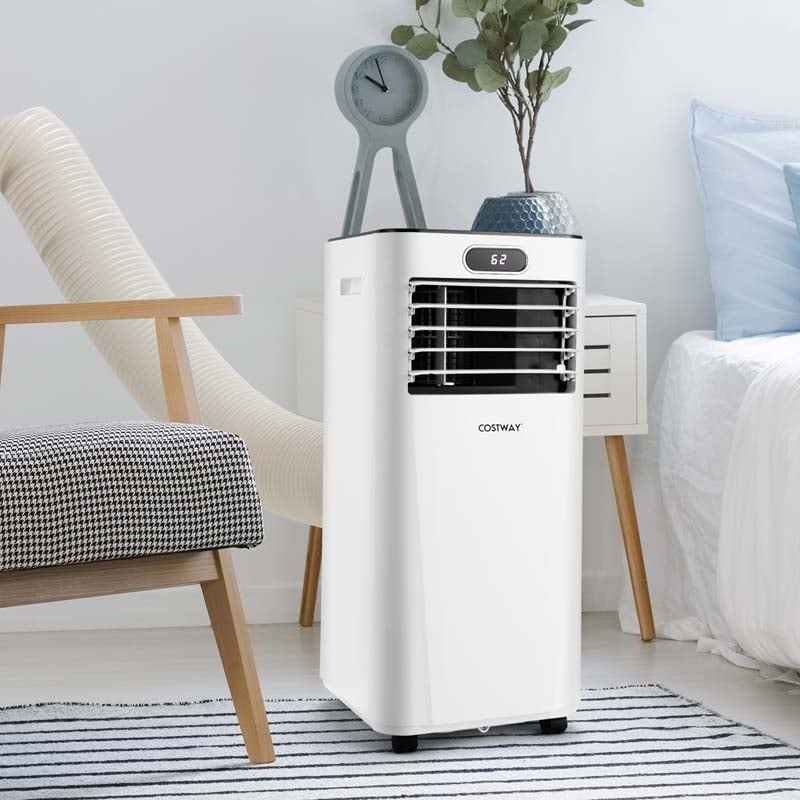8000 BTU Portable Air Conditioner, 3-in-1 AC Unit, Fan & Dehumidifier with Remote, 24H Timer, Child Lock