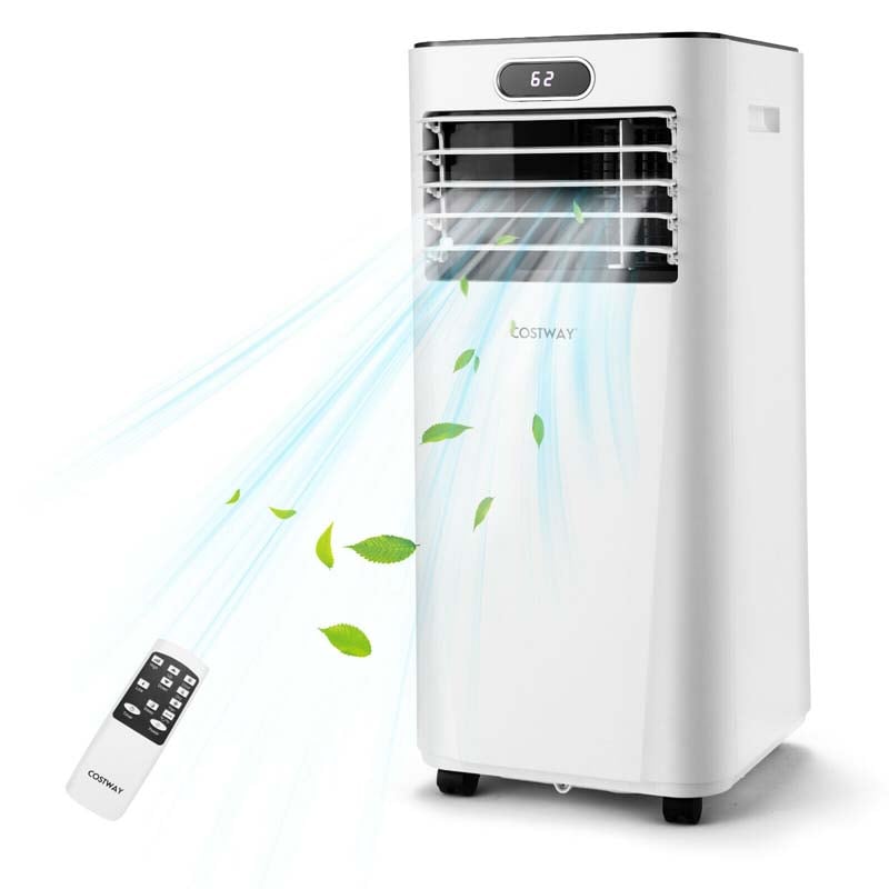 8000 BTU Portable Air Conditioner, 3-in-1 AC Unit, Fan & Dehumidifier with Remote, 24H Timer, Child Lock