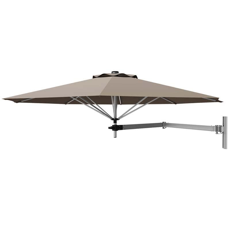 8FT Wall Mounted Patio Umbrella, Outdoor Tilting Cantilever Umbrella Sunshade with Adjustable Pole & Wind Vent for Patio, Balcony, Garden