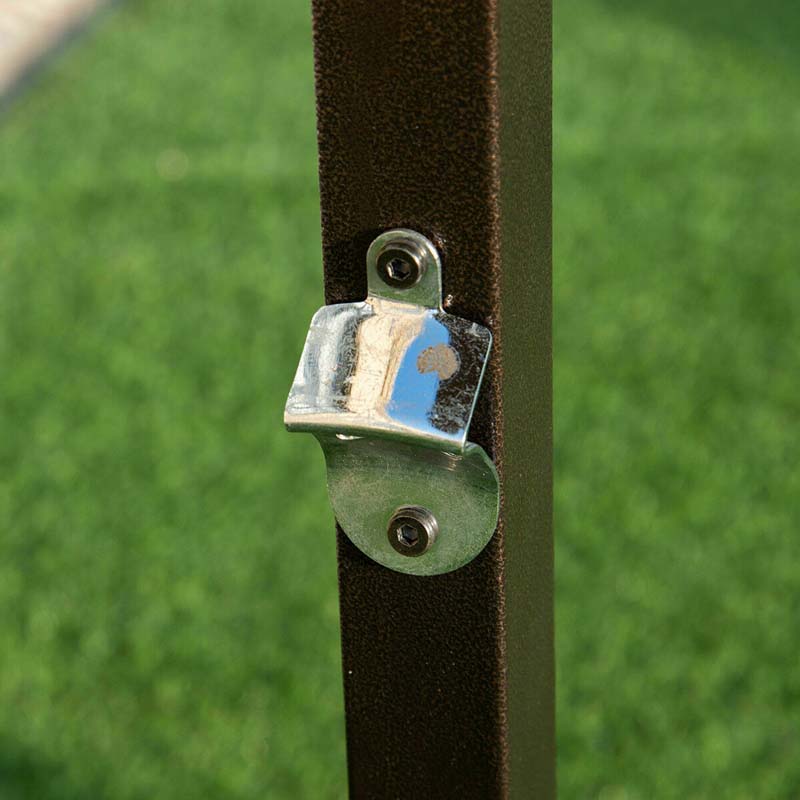 8 x 5 FT 2-Tier Outdoor Patio Grill Gazebo BBQ Canopy Tent Grill Shelter with Hooks & Bottle Opener