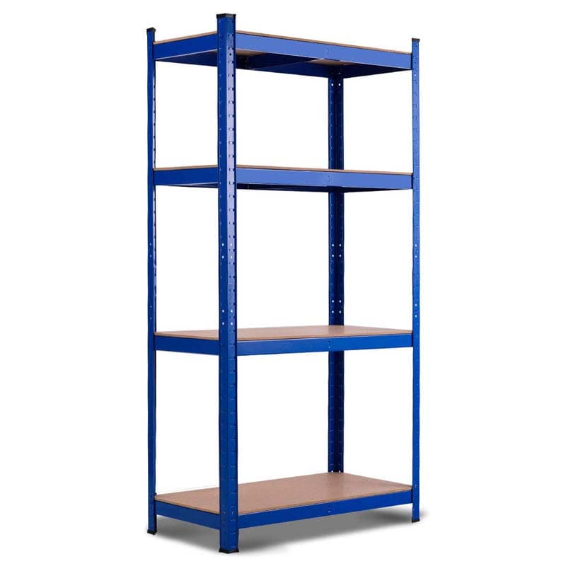 Blue 32" x 16" x 63" 4-Tier Storage Shelving Unit, Heavy Duty Metal Garage Shelf, Adjustable Multi-Use Storage Racks