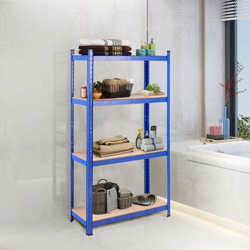 Blue 32" x 16" x 63" 4-Tier Storage Shelving Unit, Heavy Duty Metal Garage Shelf, Adjustable Multi-Use Storage Racks