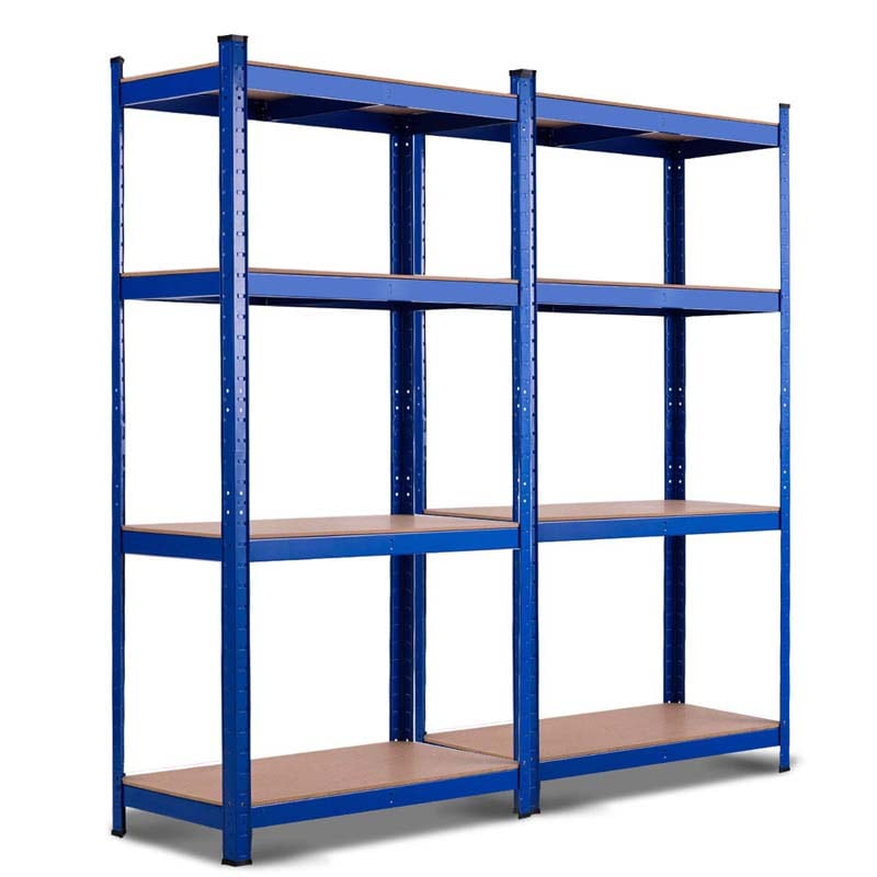 Blue 32" x 16" x 63" 4-Tier Storage Shelving Unit, Heavy Duty Metal Garage Shelf, Adjustable Multi-Use Storage Racks