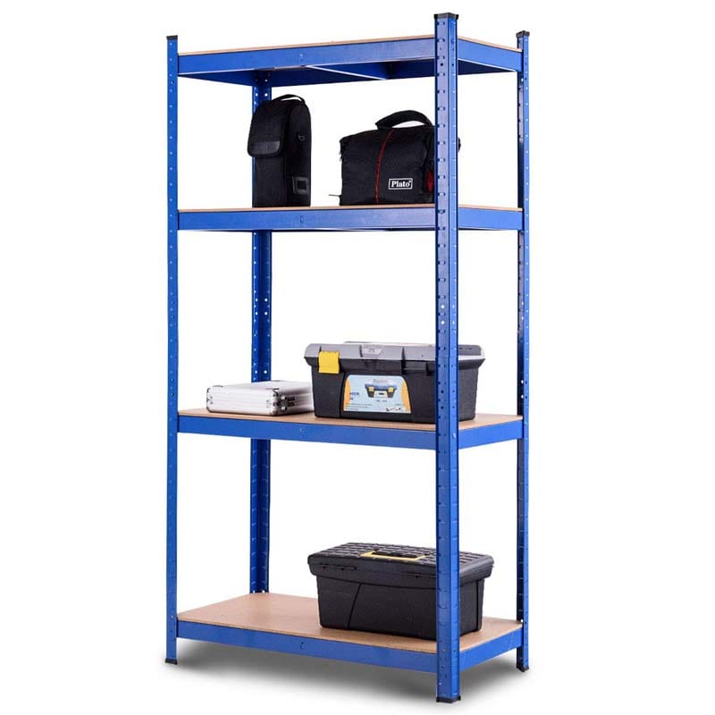 Blue 32" x 16" x 63" 4-Tier Storage Shelving Unit, Heavy Duty Metal Garage Shelf, Adjustable Multi-Use Storage Racks