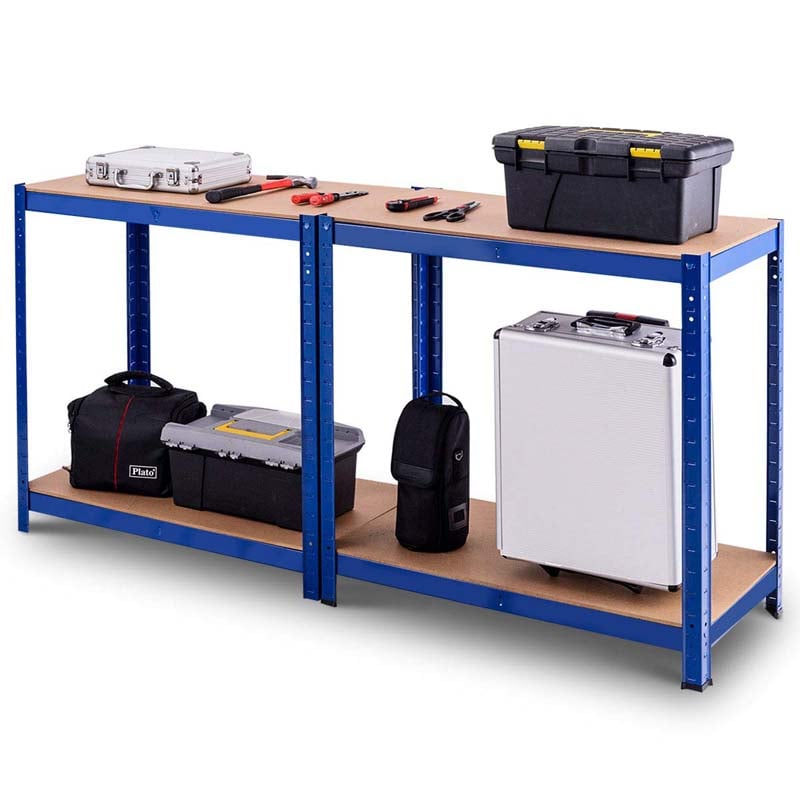 Blue 32" x 16" x 63" 4-Tier Storage Shelving Unit, Heavy Duty Metal Garage Shelf, Adjustable Multi-Use Storage Racks