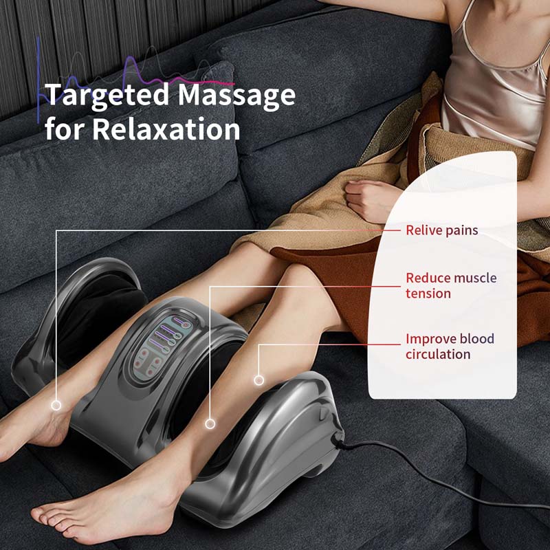 Electric Shiatsu Foot Massager with High-Intensity Rollers, Machine Massage for Feet Leg Calf Ankle, Nerve Pain Therapy