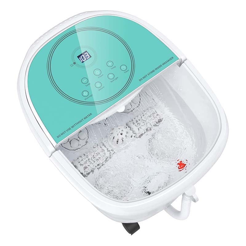 Foot Spa Bath Massager Pedicure Spa Tub with Heat, 2 Rollers, 4 Shiatsu Massagers, Temperature Control, Timer, 3-Angle Shower