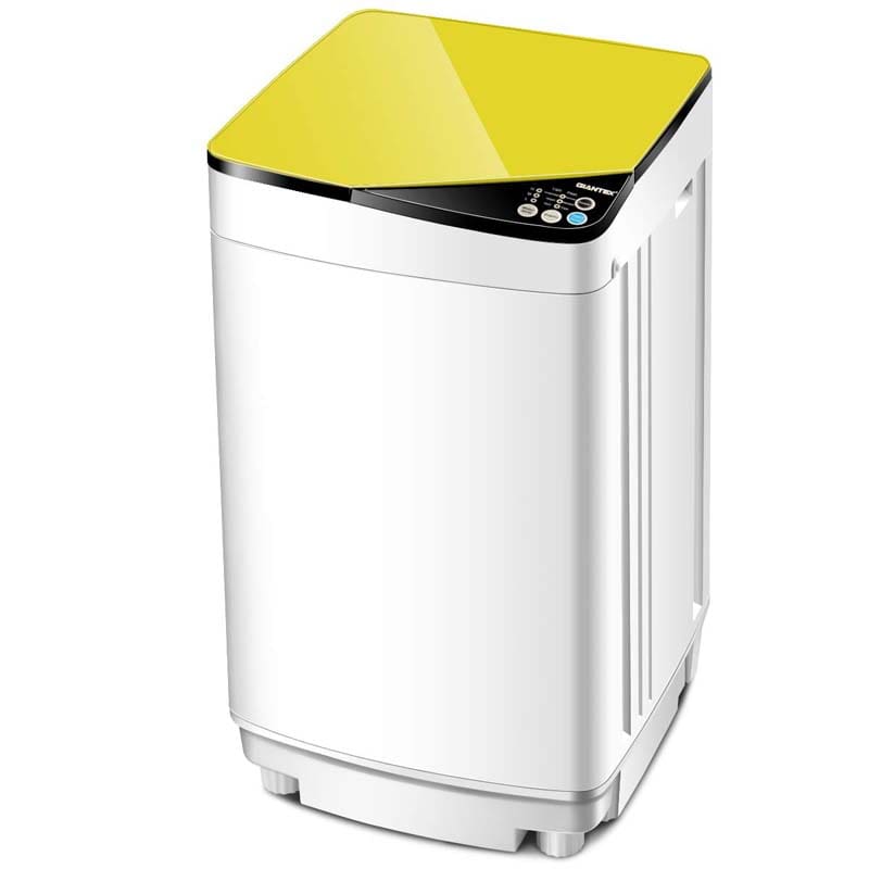 7.7 lbs Full-Automatic Washing Machine Portable Washer & Spin Dryer Built-in Germicidal UV Light & Drain Pump