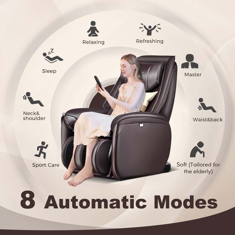 Full Body Zero Gravity Massage Chair SL Track Electric Massage Recliner with Heat, Pillow, Reversible Footrest & Automatic Shoulder Detection