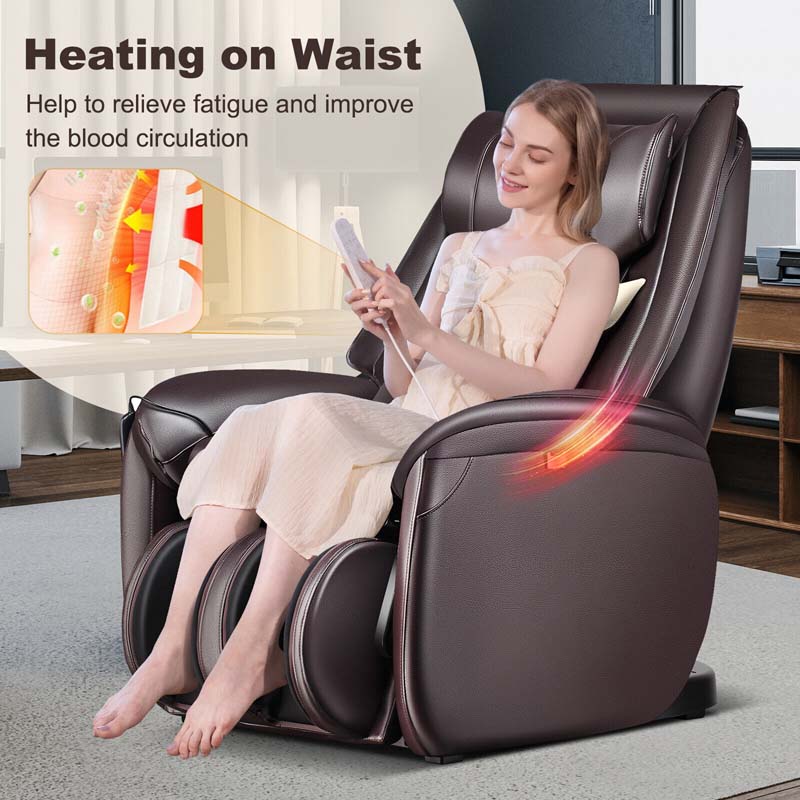 Full Body Zero Gravity Massage Chair SL Track Electric Massage Recliner with Heat, Pillow, Reversible Footrest & Automatic Shoulder Detection