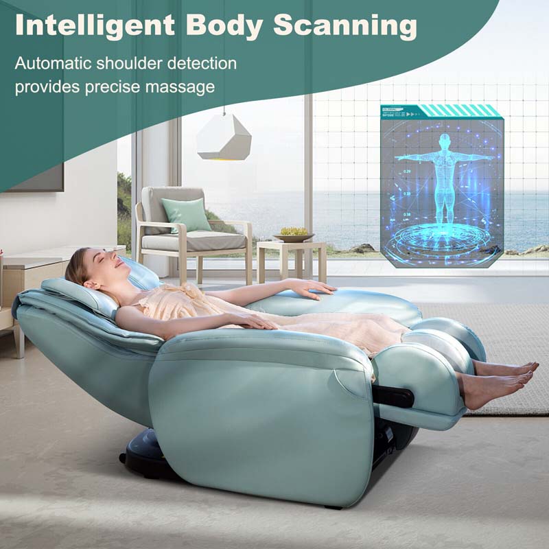 Full Body Zero Gravity Massage Chair SL Track Electric Massage Recliner with Heat, Pillow, Reversible Footrest & Automatic Shoulder Detection