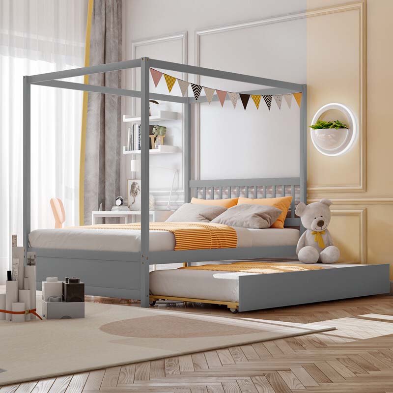 Full Size Canopy Bed with Trundle Sale, Price Reviews Eletriclife