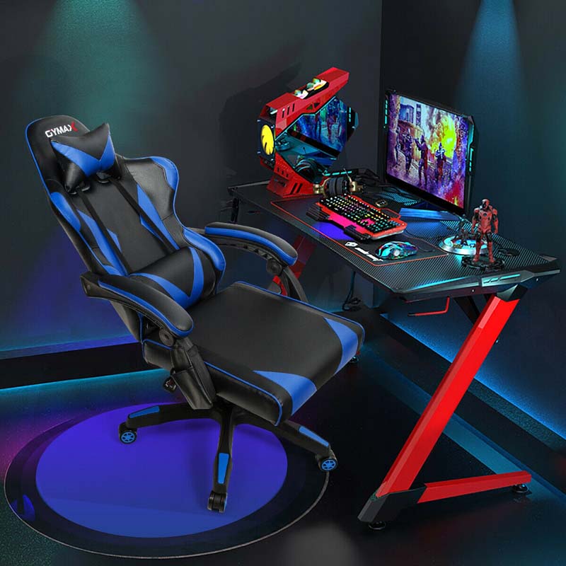 Massage Gaming Chair Recliner, Racing Computer Office Chair, Ergonomic High Back Swivel PC Game Chair with Headrest & Lumbar Support