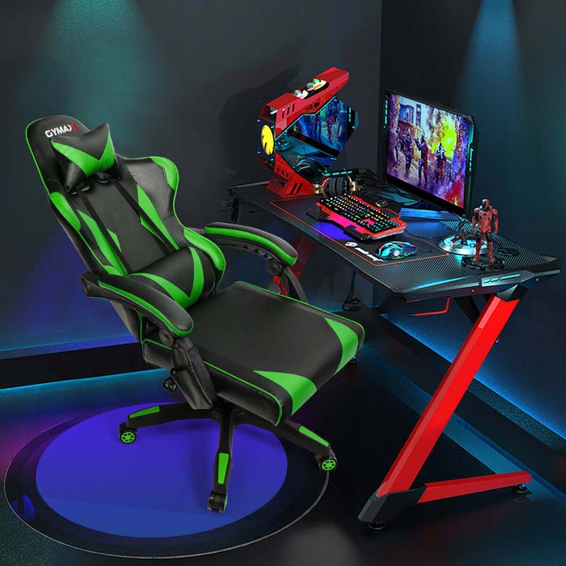 Massage Gaming Chair Recliner, Racing Computer Office Chair, Ergonomic High Back Swivel PC Game Chair with Headrest & Lumbar Support