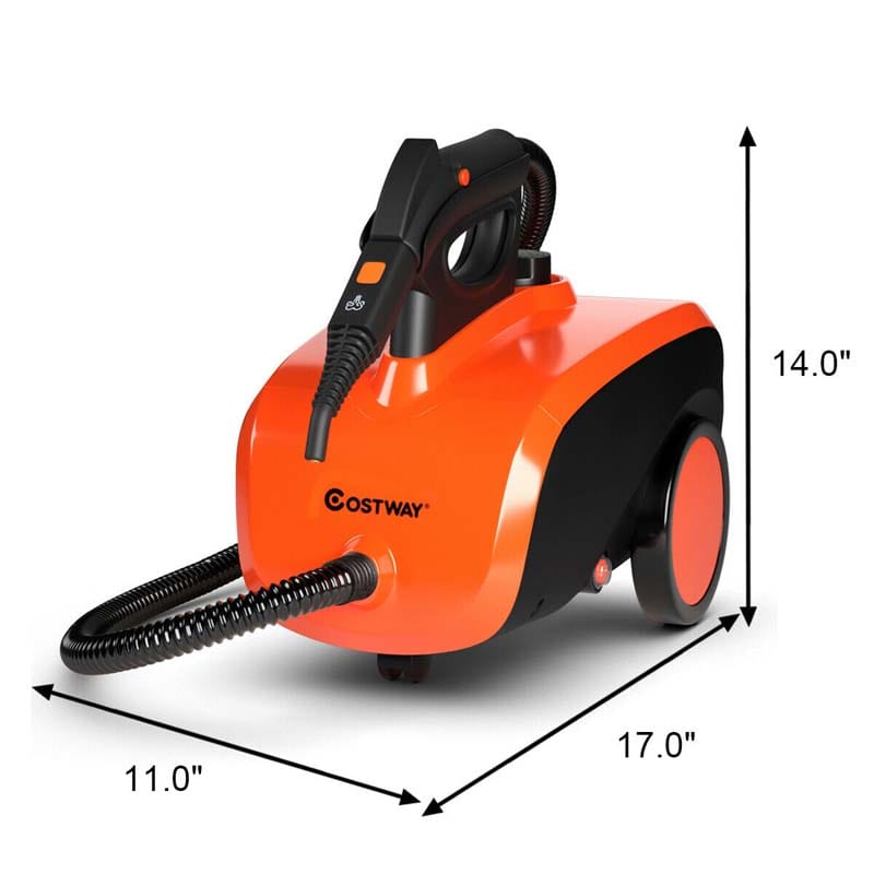 1500W Multipurpose Steam Cleaner, Heavy Duty Household Steamer Chemical-Free Floor Carpet Cleaning Machine with 1.5L Dual-Tank & 18 Accessories