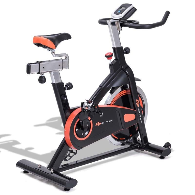 Indoor Aerobic Fitness Bike with Flywheel and LCD Screen