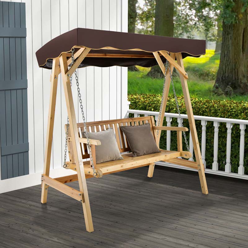 2-Person Wooden Porch Swing Bench Chair Sale, Price Reviews
