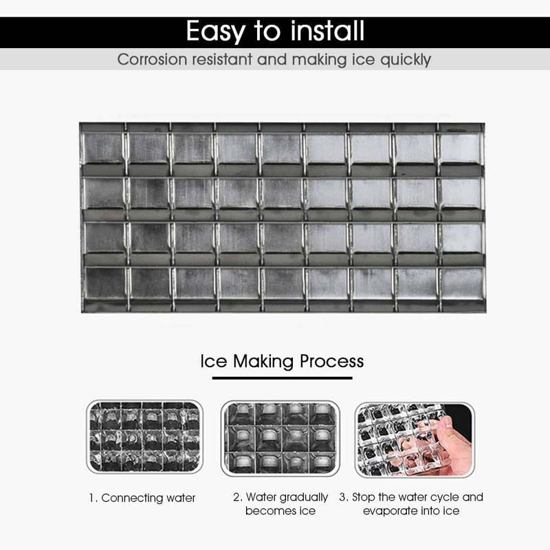 110LBS/24H Commercial Ice Maker, Freestanding Built-in Undercounter Ice Machine with 33LBS Storage Capacity & 24H Timer for Home Bar Restaurant