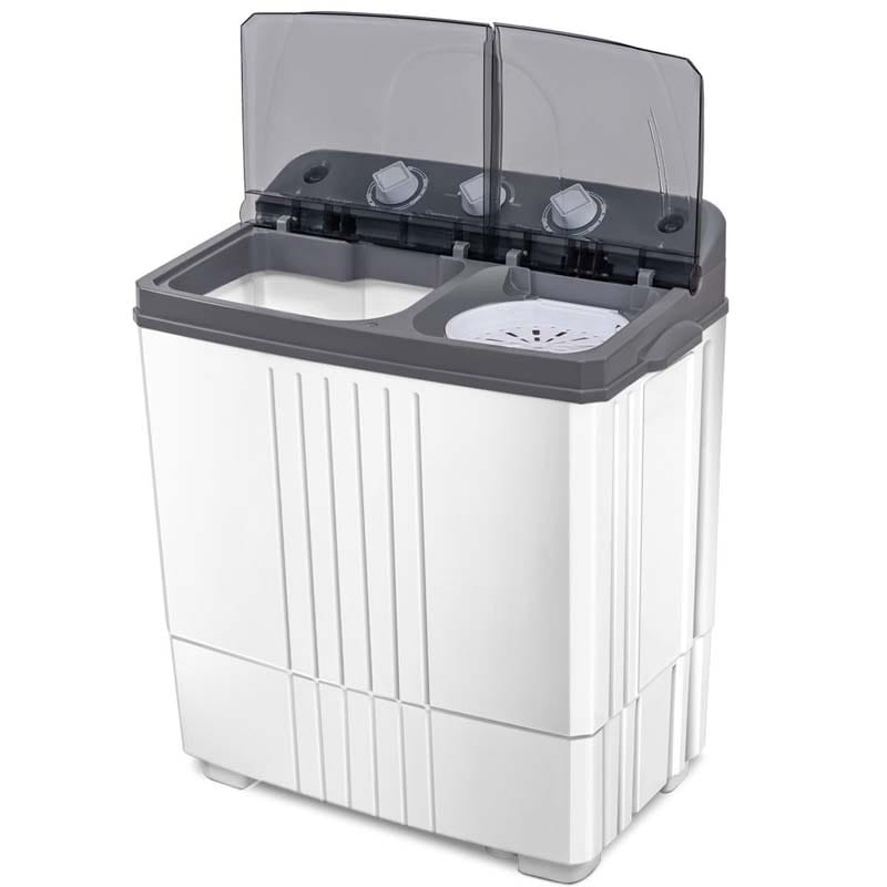 20 LBS 2-in-1 Portable Washing Machine, Twin Tub Top Load Washer Dryer Combo for RV Dorm Apartment