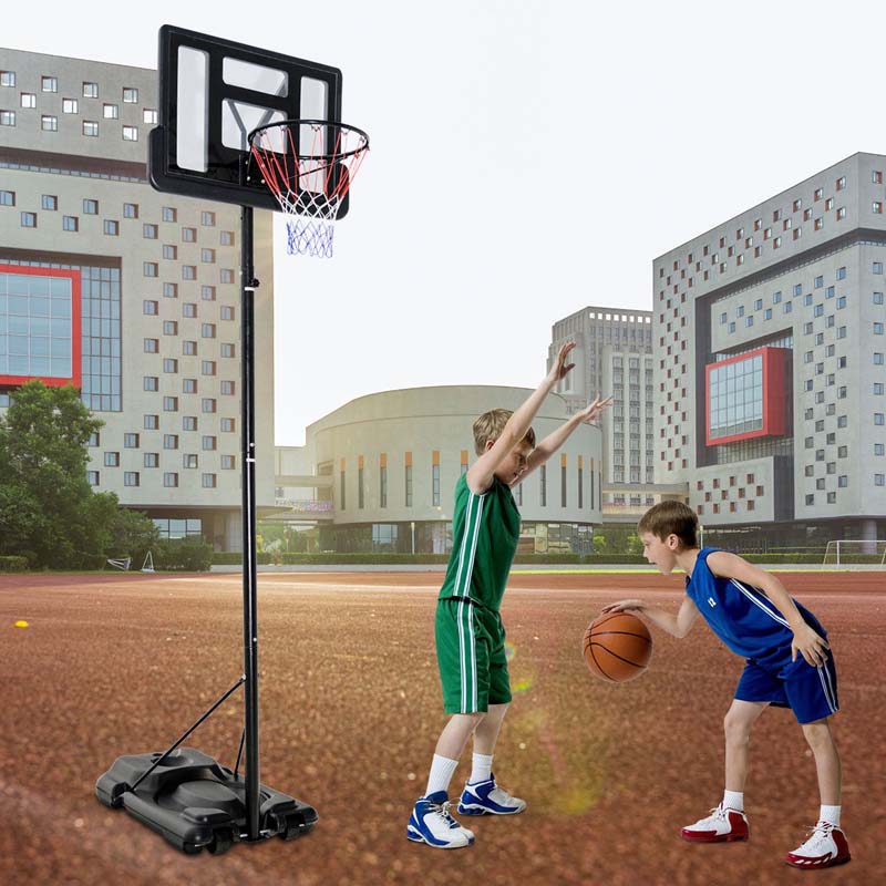 5.9-10 FT Portable Basketball Hoop System, Adjustable Basketball Goal with 39" Shatterproof Backboard for Indoor Outdoor Kids Adults
