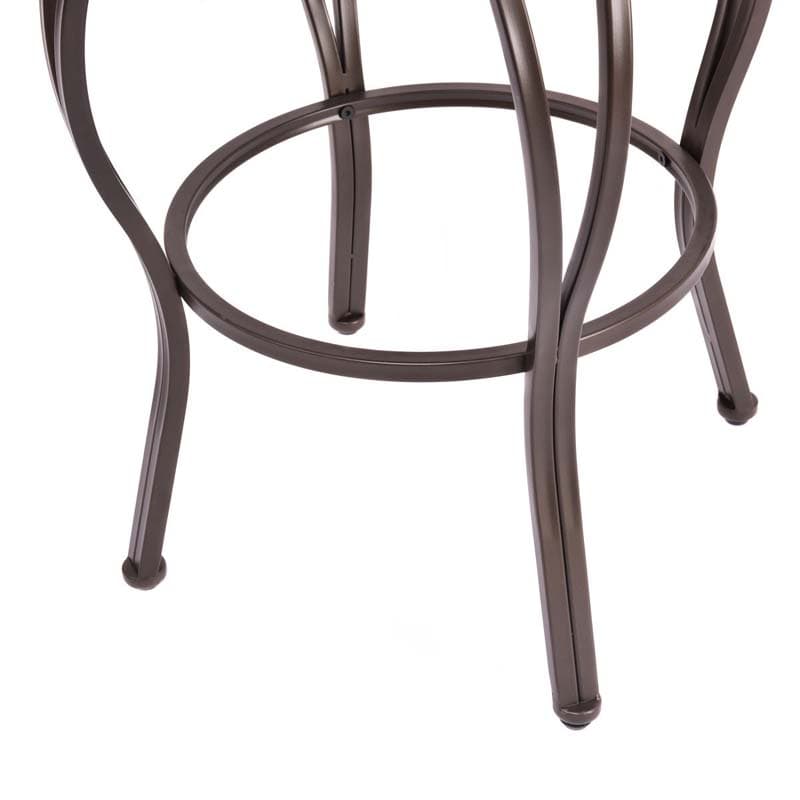 30" Swivel Metal Bar Stools Set of 2, Vintage Upholstered Bar Height Dining Chairs with Back & PU Leather Padded Seat for Pub, Kitchen Island