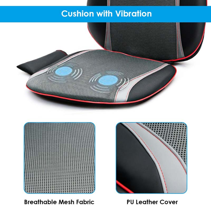 Shiatsu Back Massager with Heat, Full Back & Hip Muscle Pain Relief, Massage Seat Cushion for Stress Relief