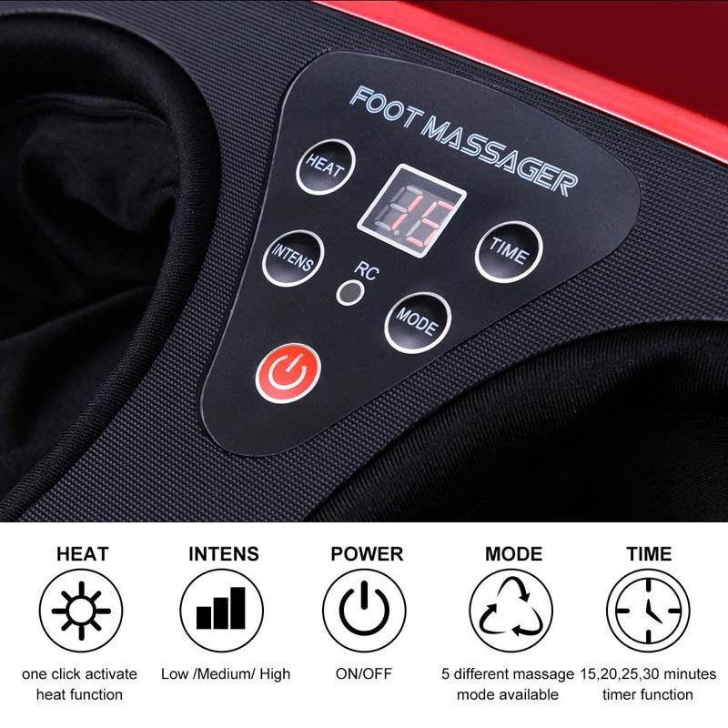 Foot Massager Machine with Heat & Remote, Shiatsu Foot Massager with Deep 3D Kneading Rolling Relieves Plantar Fasciitis
