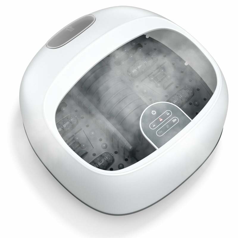 Steam Foot Spa Massager with 3-Level Heating, Timers & One-Touch Safe Operation, Shiatsu Steam Foot Bath Sauna Massager for Home Relaxation