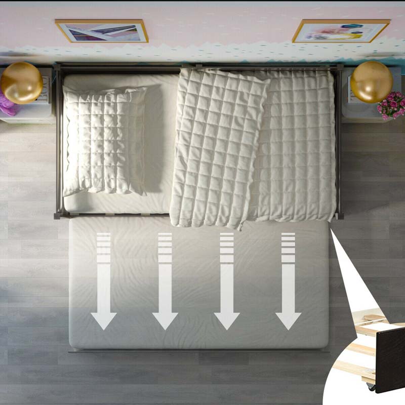 Twin Daybed with Trundle, Wooden Trundle Platform Bed Frame with Wood Slat Support for Guest, Kids & Living Rooms, No Box Spring Needed