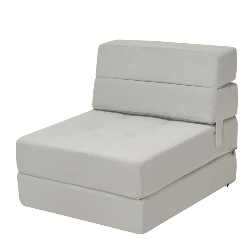 Triple Fold Down Sofa Bed, 3-in-1 Convertible Floor Couch Sleeper with Removable Cover, Padded Foam Guest Futon Lounger Chair for Living Room