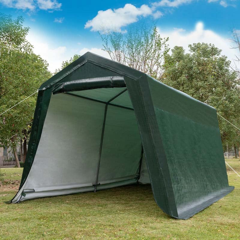car tent shelter 10 x 10 Feet Outdoor Garage Tent Enclosed Carport Shed Storage Shelter Car Canopy with Waterproof Ripstop Cover