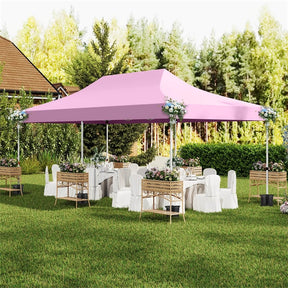 10 x 20 FT Instant Setup Pop Up Canopy w/6 Sidewalls Windows & Carrying Bag, Portable Outdoor Canopy Tent for Party Wedding