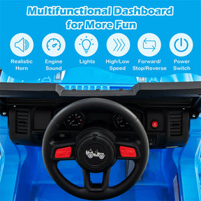 Kids Ride on Jeep Truck 12V Battery Powered Electric Vehicle with 2.4G Remote Control