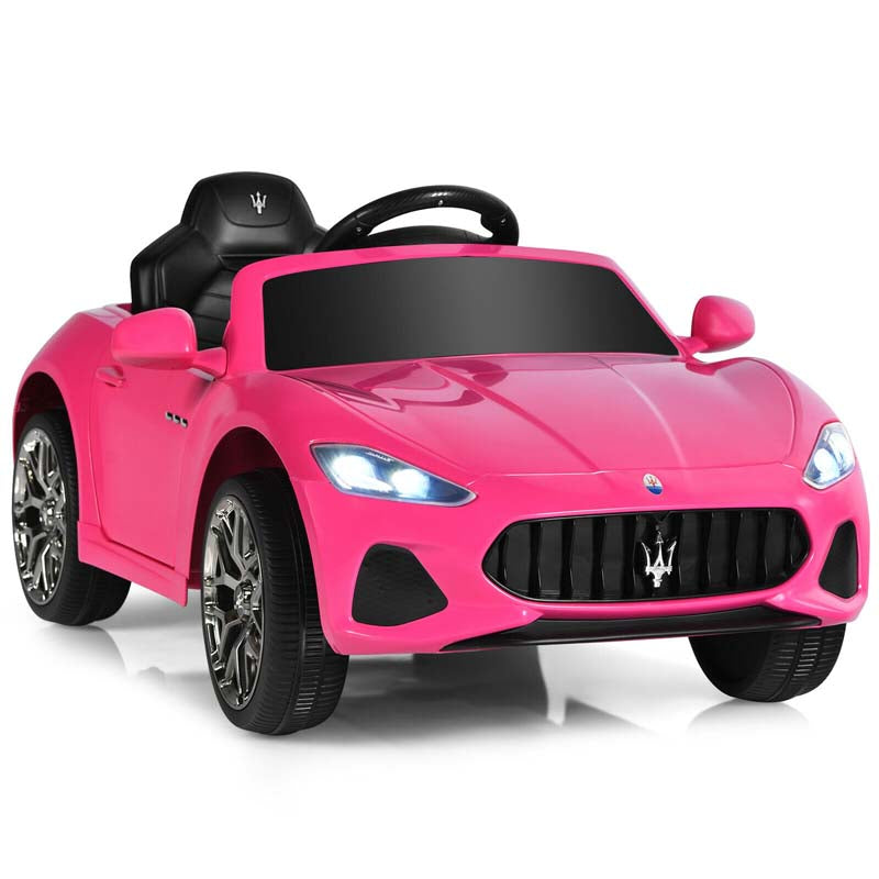 4-Wheel Licensed Maserati Kids Ride On Car, 12V Battery Powered Electric Toy Car with Parent Remote Control, Lights, Horn, Music