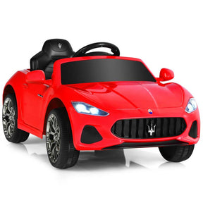 4-Wheel Licensed Maserati Kids Ride On Car, 12V Battery Powered Electric Toy Car with Parent Remote Control, Lights, Horn, Music