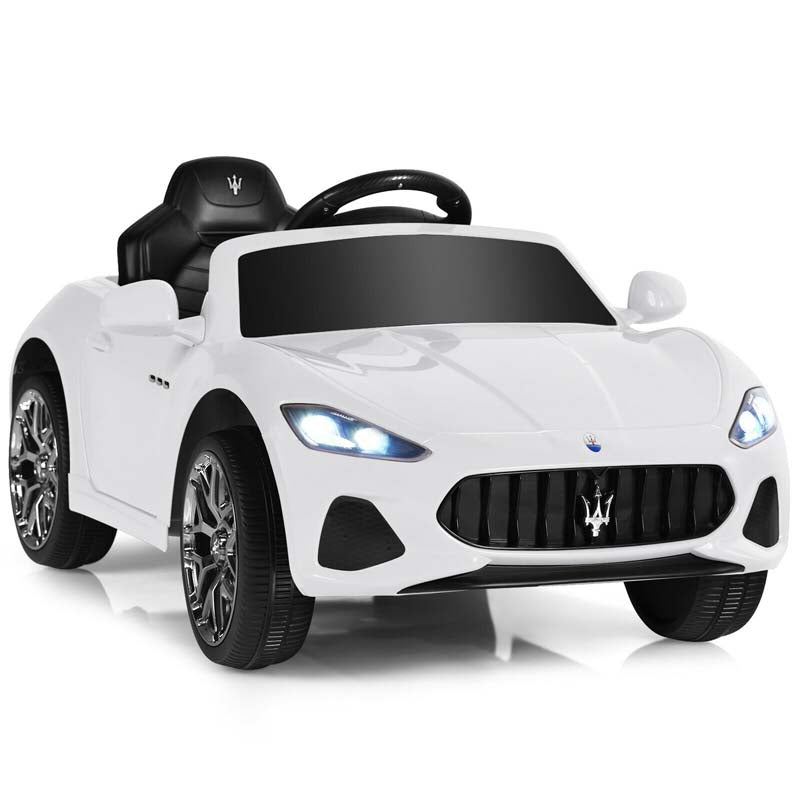 4-Wheel Licensed Maserati Kids Ride On Car, 12V Battery Powered Electric Toy Car with Parent Remote Control, Lights, Horn, Music