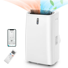 14000 BTU 4-in-1 WiFi Enabled AC Unit Portable Air Conditioner with Heat, Up to 700 Sq.Ft, Work with Alexa