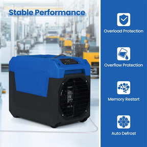 140 Pints Commercial Dehumidifier with Pump & Drain Hose, Portable Industrial Dehumidifier for 1800 Sq.Ft, Basements, Water Damage, Job Sites