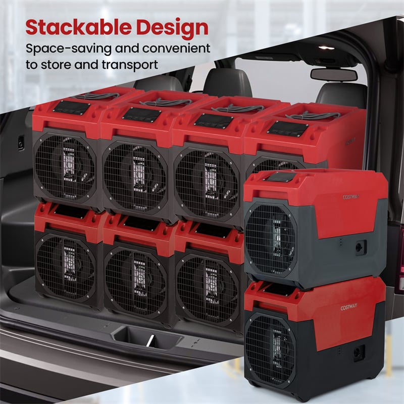 140 Pints Commercial Dehumidifier with Pump & Drain Hose, Portable Industrial Dehumidifier for 1800 Sq.Ft, Basements, Water Damage, Job Sites