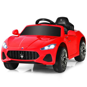 4-Wheel Licensed Maserati Kids Ride On Car, 12V Battery Powered Electric Toy Car with Parent Remote Control, Lights, Horn, Music